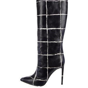 Balenciaga Windowpane Knee Boots